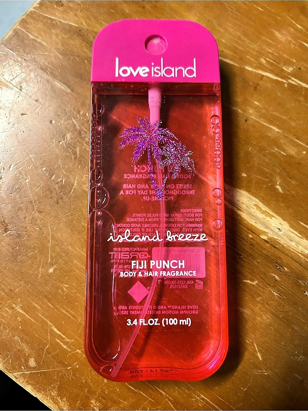 Love Island Breeze Fiji Punch Body & Hair Fragrance Bananas Sweet Smell